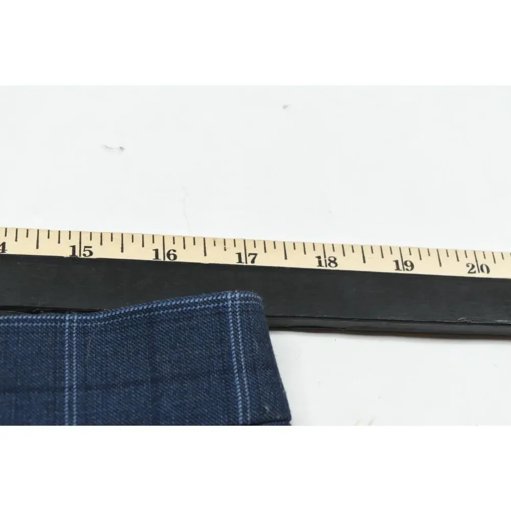 Brooks Brothers REGENT Trousers Pants Mens 34x32 Blue Plaid Wool Slim Fit